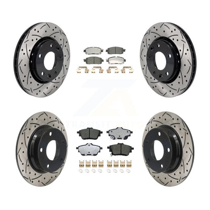 Kit de plaquettes en céramique pour Rotors de frein à disque, fente de perçage avant et arrière, pour Nissan Sentr