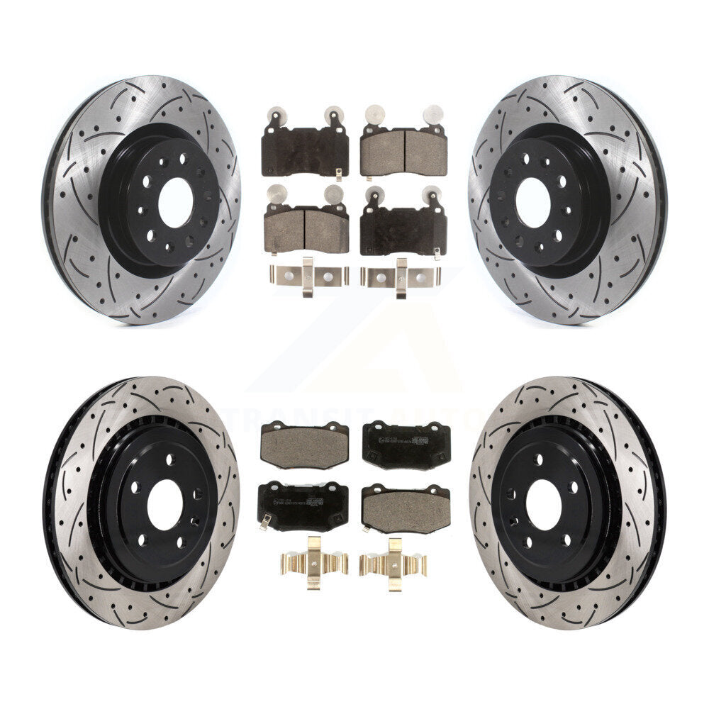 Kit de plaquettes en céramique pour Rotor de frein à disque, fente de perçage pour manteau avant et arrière, pour Chevrolet Camar