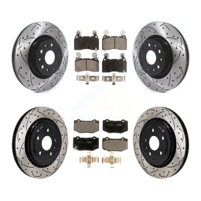 Kit de plaquettes en céramique pour Rotor de frein à disque, fente de perçage pour manteau avant et arrière, pour Chevrolet Camar