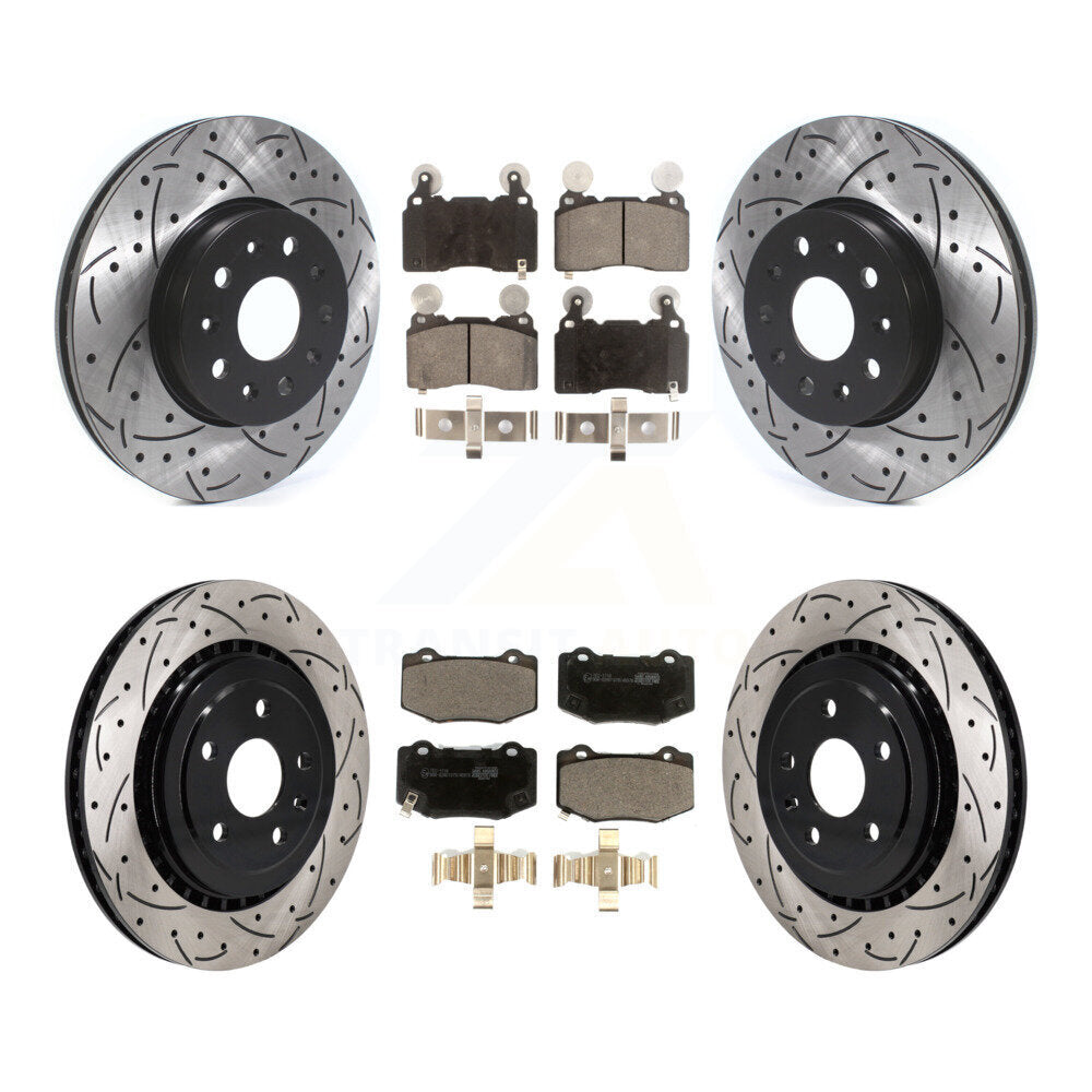Kit de plaquettes en céramique pour Rotor de frein à disque, fente de perçage pour manteau avant et arrière, pour Chevrolet Camar