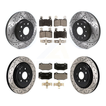 Kit de plaquettes en céramique pour Rotor de frein à disque, fente de perçage pour manteau avant et arrière, pour Chevrolet Camar