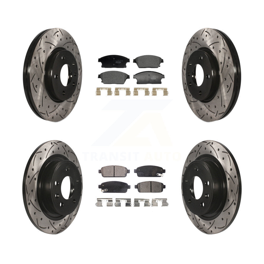 Kit de plaquettes en céramique pour Rotor de frein, fente de perçage avant et arrière, pour Chevrolet Cruze Buick Vol
