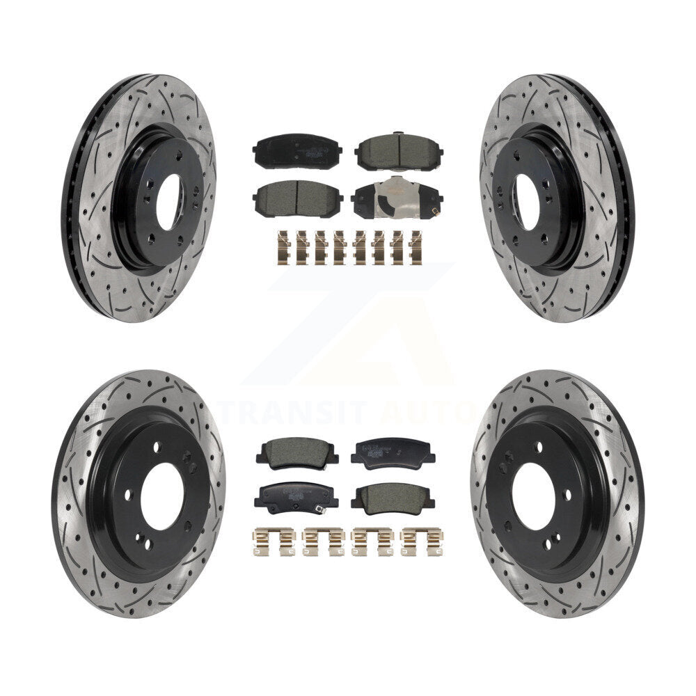 Kit de plaquettes en céramique pour Rotor de frein, fente de perçage avant et arrière, pour Hyundai Sonata Kia Niro E