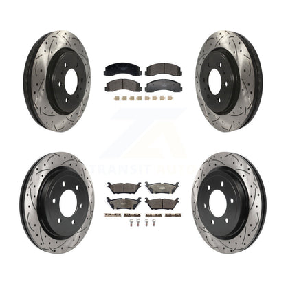 Kit de plaquettes en céramique pour Rotor de frein à disque, fente de perçage avant et arrière, pour Ford F-150 Expeditio