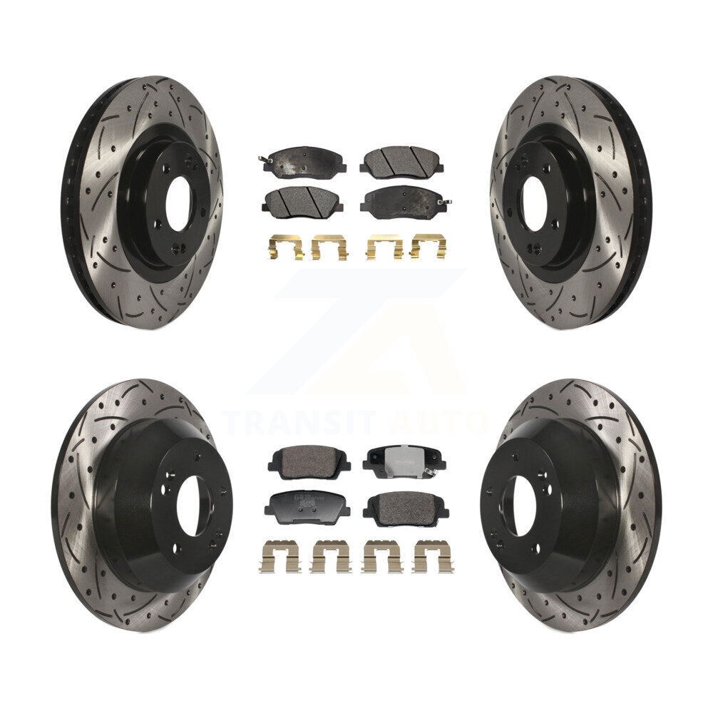 Kit de plaquettes en céramique pour Rotor de frein, fente avant et arrière percée, pour Hyundai Santa Fe XL 3.3
