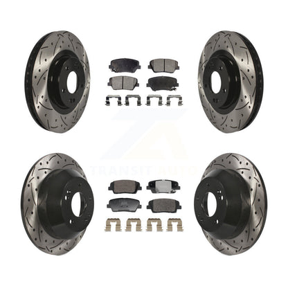 Kit de plaquettes en céramique pour Rotor de frein, fente de perçage avant et arrière, pour Hyundai Santa Fe Sport Ki