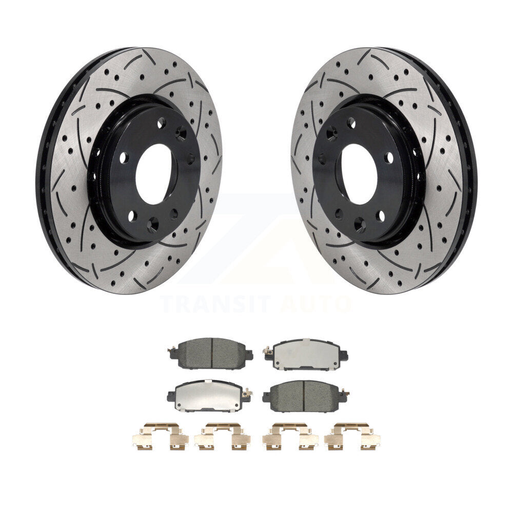 Kit de plaquettes en céramique pour Rotor de frein à disque, fente de forage à revêtement avant, pour Nissan kick Sentr