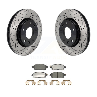 Kit de plaquettes en céramique pour Rotor de frein à disque, fente de forage à revêtement avant, pour Nissan kick Sentr