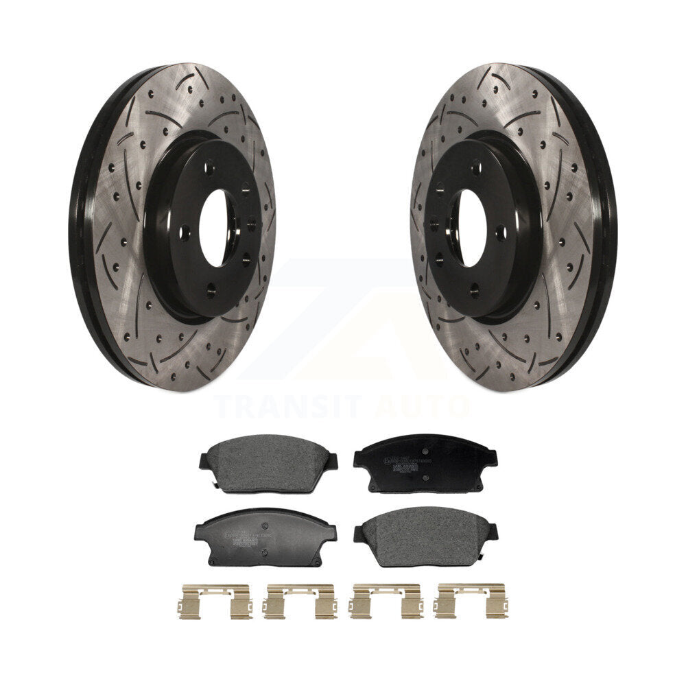 Kit de plaquettes de frein en céramique, Rotors de frein à fente avant percés pour Chevrolet Cruze Buick Veran