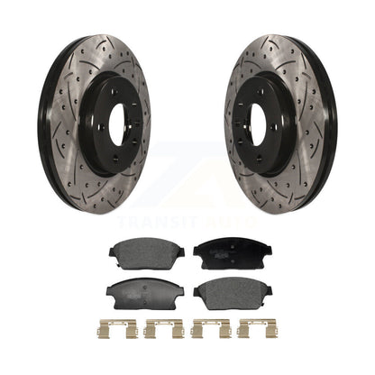 Kit de plaquettes de frein en céramique, Rotors de frein à fente avant percés pour Chevrolet Cruze Buick Veran