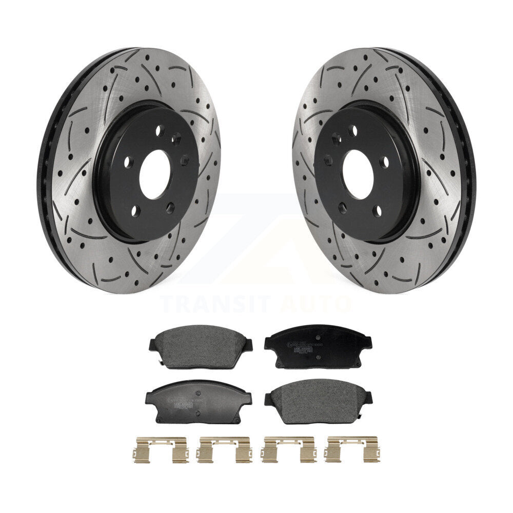 Rotor de frein à fente percée avant et Kit de plaquettes en céramique pour Chevrolet Trax Buick Encor