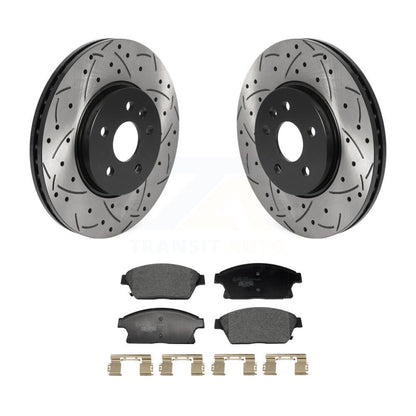 Rotor de frein à fente percée avant et Kit de plaquettes en céramique pour Chevrolet Trax Buick Encor