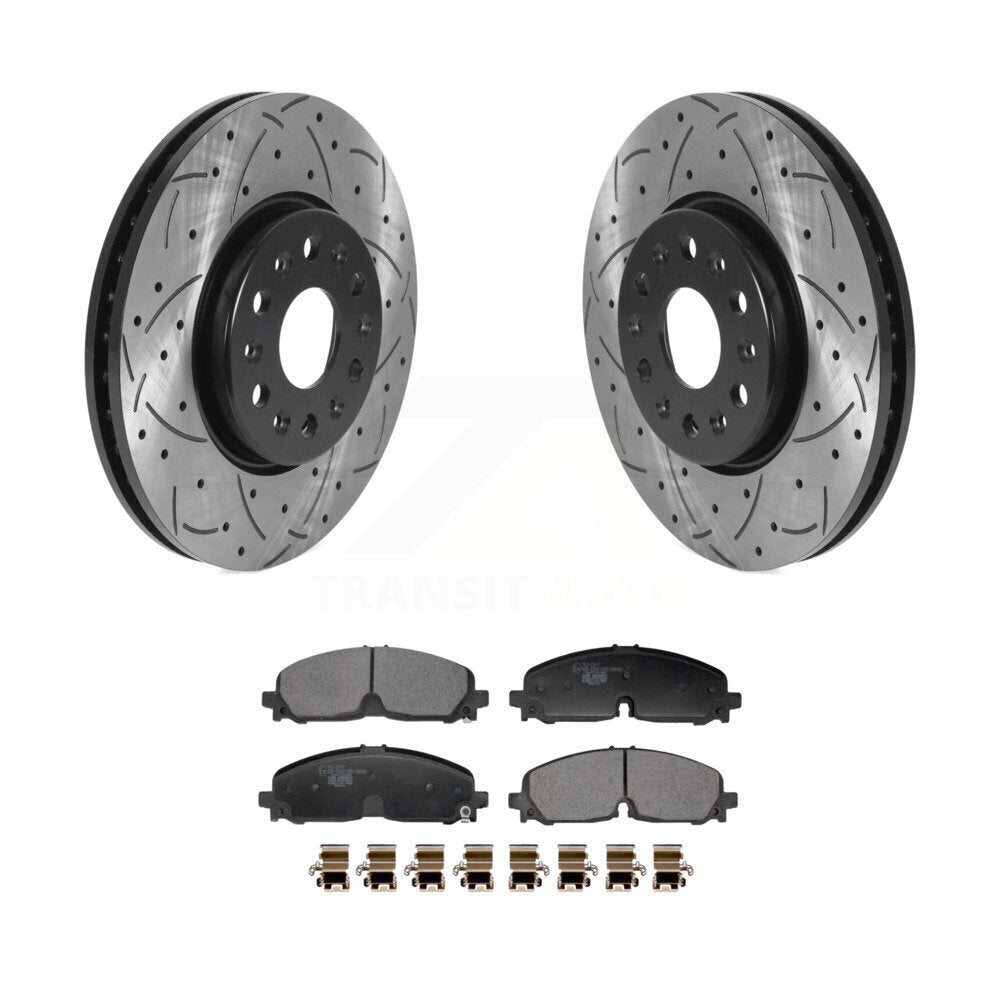 Kit de plaquettes en céramique pour Rotor de frein à fente avant percée, pour Chevrolet Traverse Blazer GM
