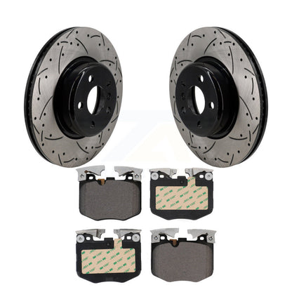 Rotor de frein à disque à fente percée avec revêtement avant et Kit de plaquettes en céramique pour Toyota GR Supr