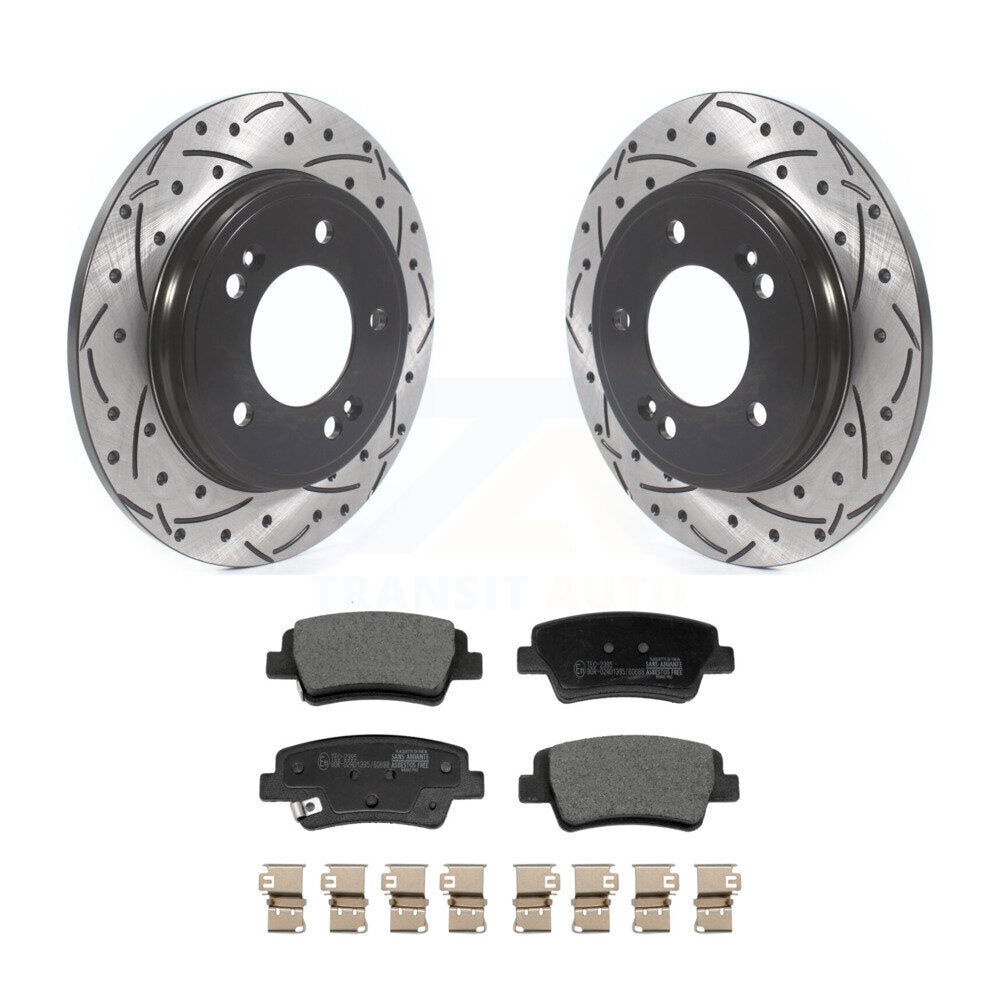 Kit de plaquettes en céramique pour Rotor de frein à disque fendu, revêtement arrière, pour Hyundai Elantr