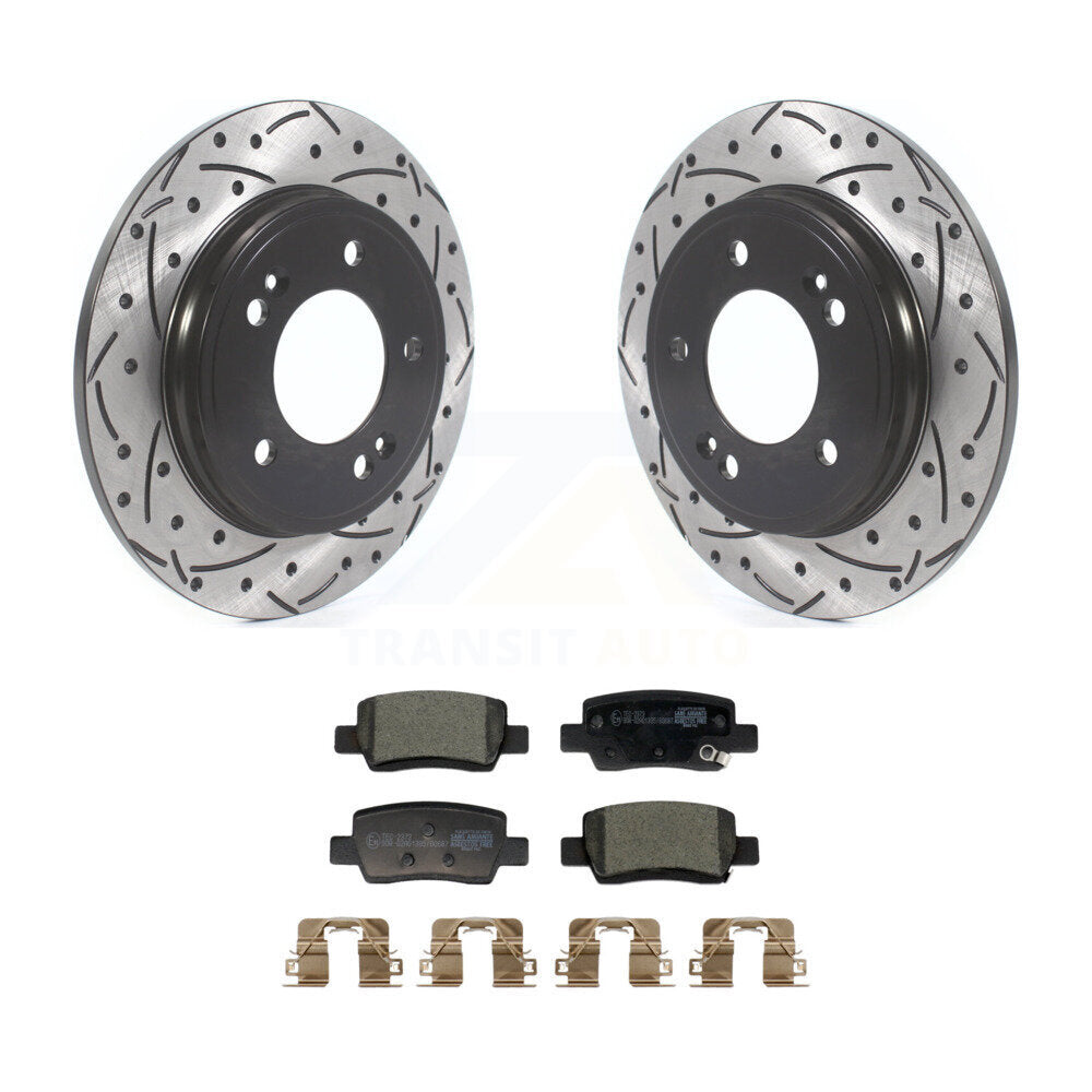 Kit de plaquettes en céramique pour Rotor de frein à disque fendu, revêtement arrière, pour Hyundai Elantr