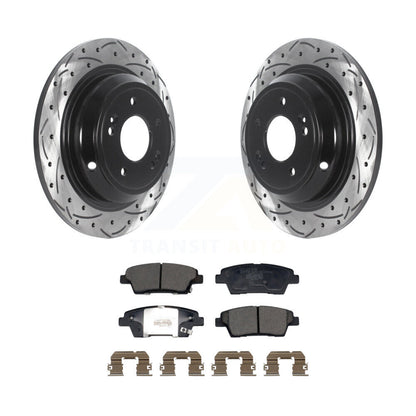 Kit de plaquettes en céramique pour rotors de frein à fente de forage arrière, pour Genesis G80 2018 l 2020 5.0