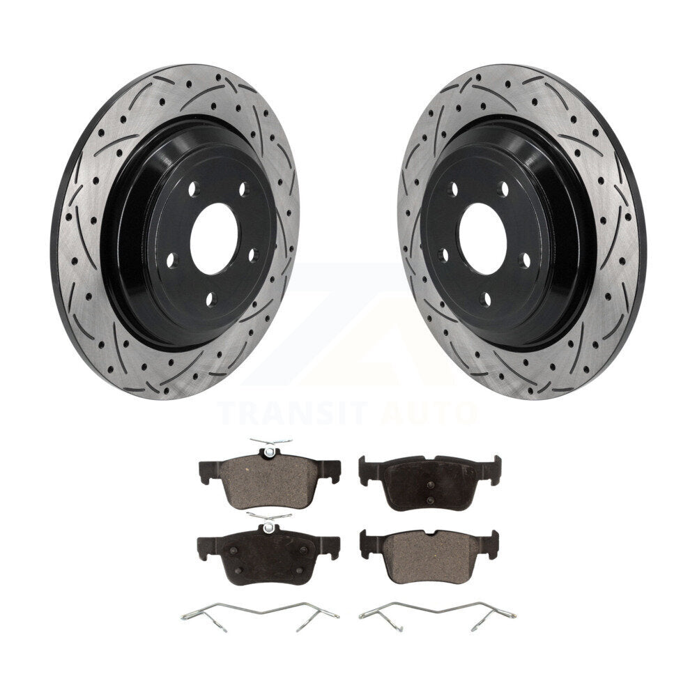 Kit de plaquettes en céramique pour Rotor de frein, fente de perçage arrière, pour Ford Escape Bronco Sport Lincol