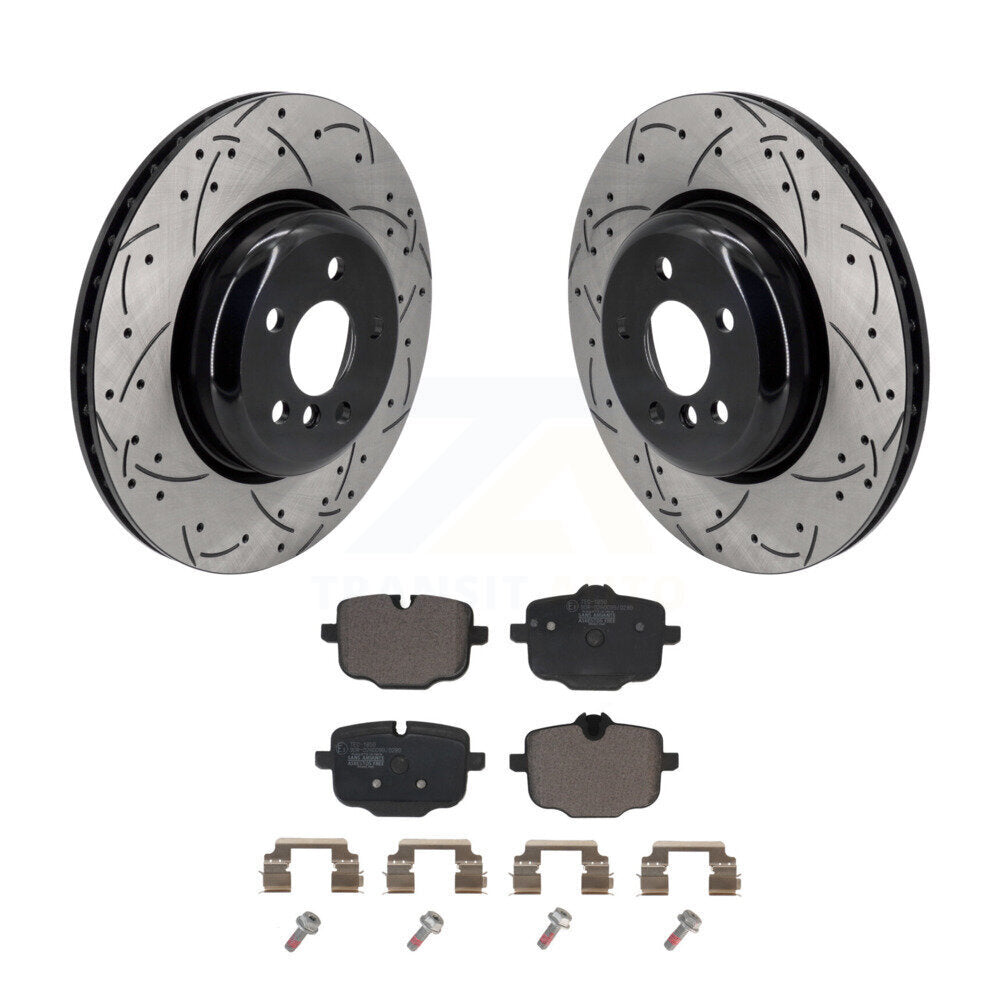 Kit de plaquettes de frein en céramique, Rotors de frein à fente arrière percés pour BMW X5 X7 540i xDrive X6 750