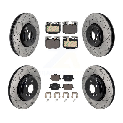 Kit de disques de frein à disque avant et arrière et plaquettes en céramique (6 pièces) pour BMW 330i KDT-101275