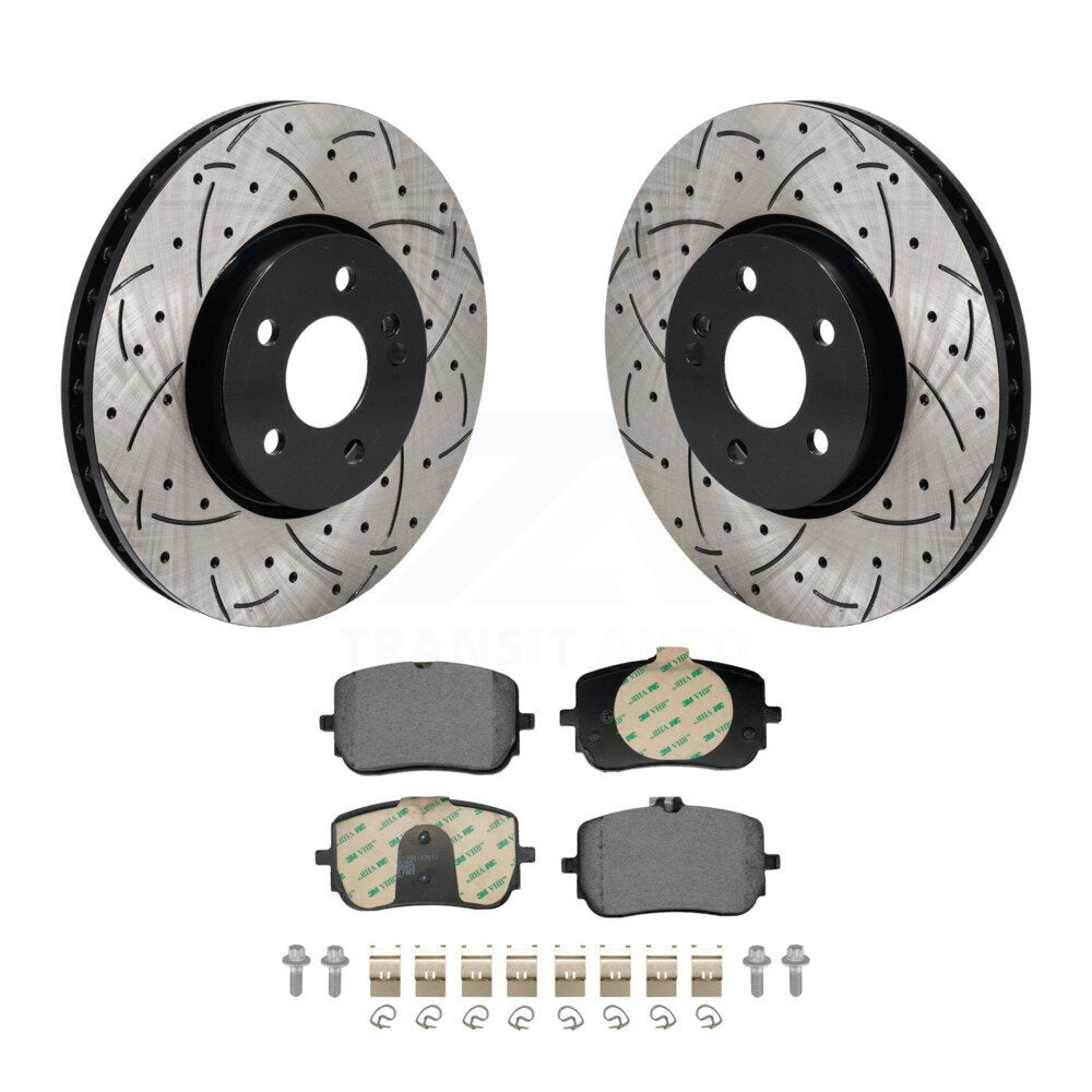 Kit de plaquettes en céramique pour rotors de frein à disque, fente de perçage avant, pour Mercedes-Benz A220 CLA25
