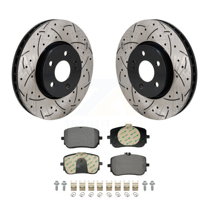 Kit de plaquettes en céramique pour rotors de frein à disque, fente de perçage avant, pour Mercedes-Benz A220 CLA25