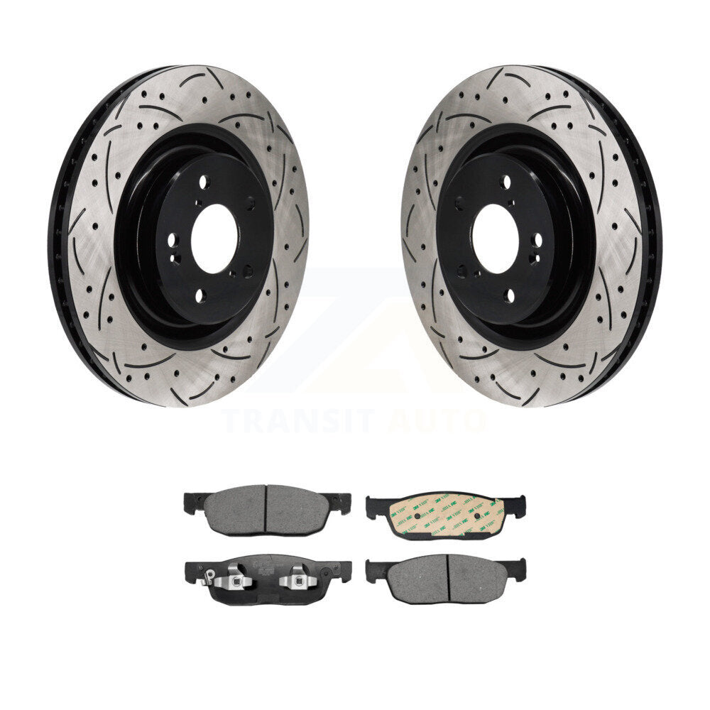 Kit de plaquettes en céramique pour Rotor de frein à disque, fente avant percée, pour Acura MDX 2022 2023 3.5