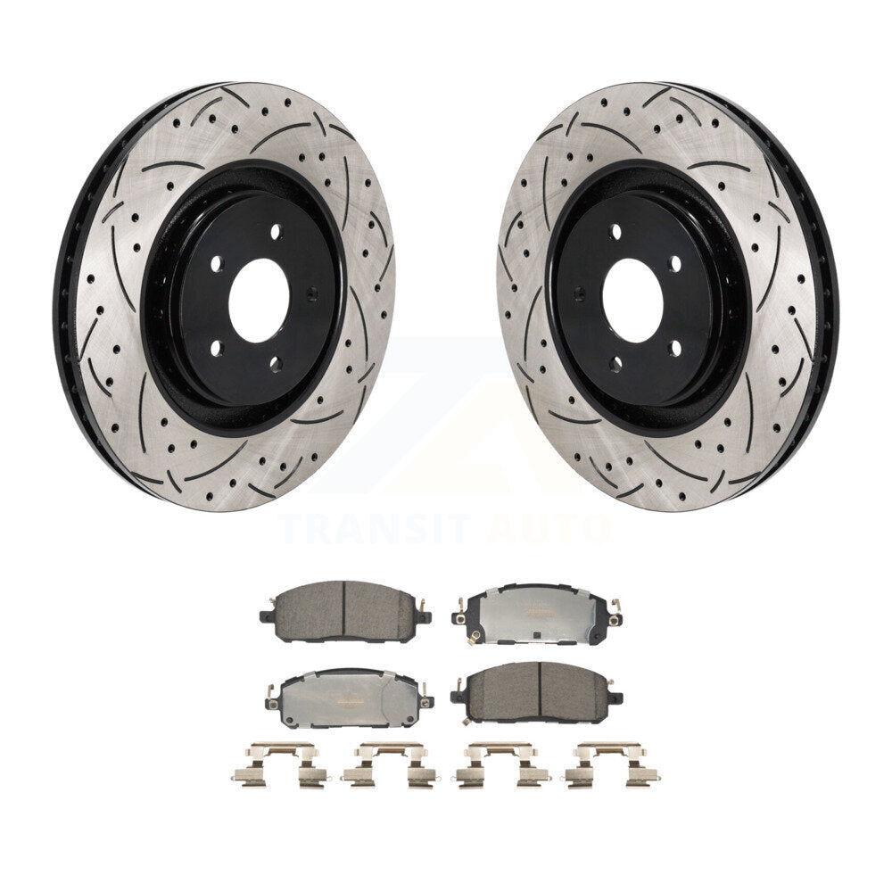 Rotor de frein à fente percée avant et Kit de plaquettes en céramique pour Mitsubishi Outlander Nissa