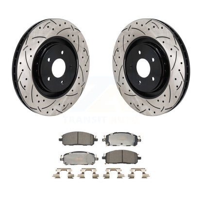 Rotor de frein à fente percée avant et Kit de plaquettes en céramique pour Mitsubishi Outlander Nissa