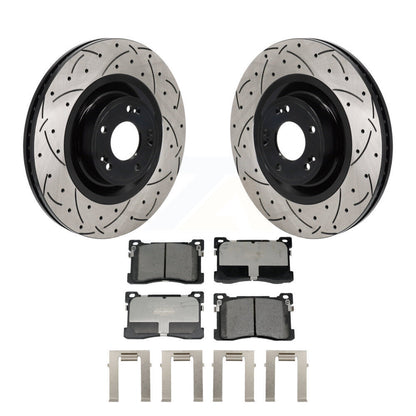 Kit de Rotor de frein à disque et de plaquettes en céramique, fente avant percée, pour Hyundai Equus Kia K90