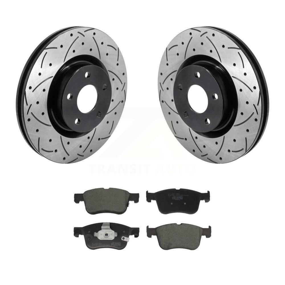 Kit de plaquettes en céramique pour Rotor de frein à disque, fente avant percée, pour Ford Escape Bronco Spor