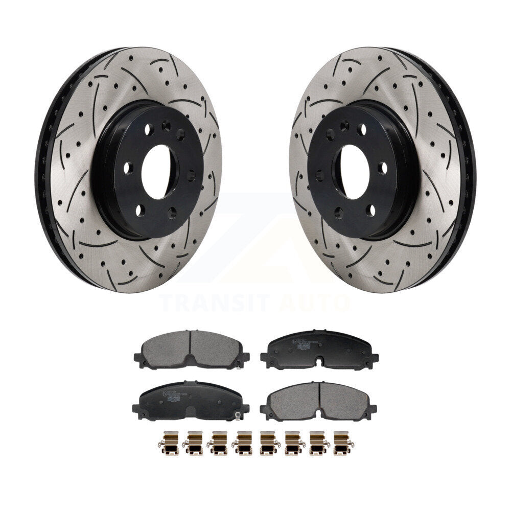 Kit de plaquettes en céramique pour Rotor de frein à fente avant percée, pour Chevrolet Colorado GMC Canyo