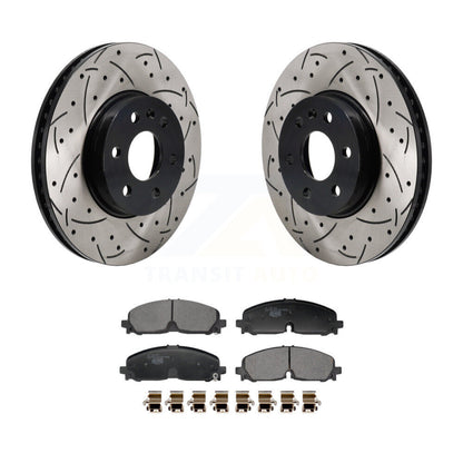 Kit de plaquettes en céramique pour Rotor de frein à fente avant percée, pour Chevrolet Colorado GMC Canyo