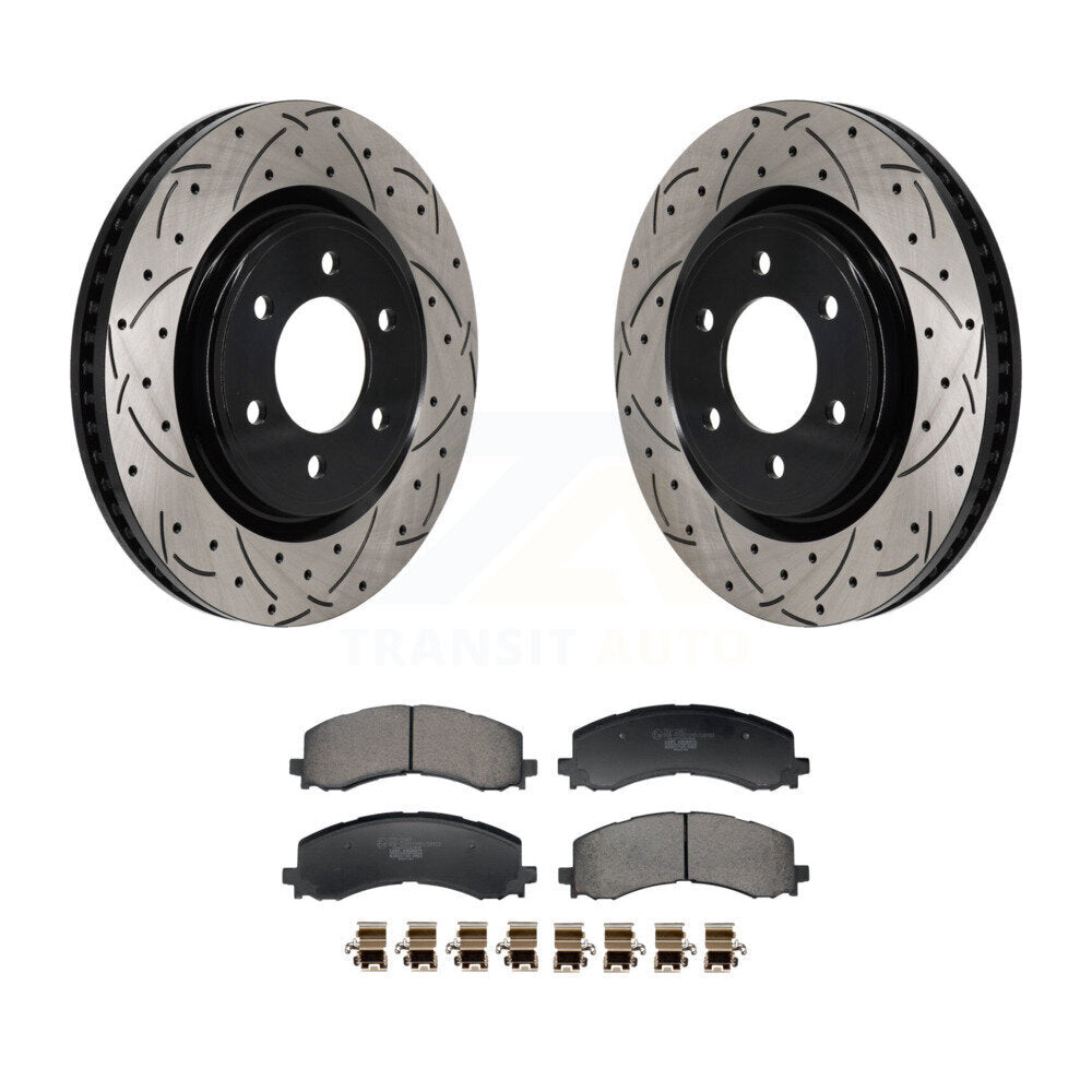 Kit de plaquettes de frein en céramique, Rotors de frein à fente avant percés pour Ford F-150 Bronco Expeditio