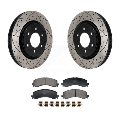 Kit de plaquettes de frein en céramique, Rotors de frein à fente avant percés pour Ford F-150 Bronco Expeditio