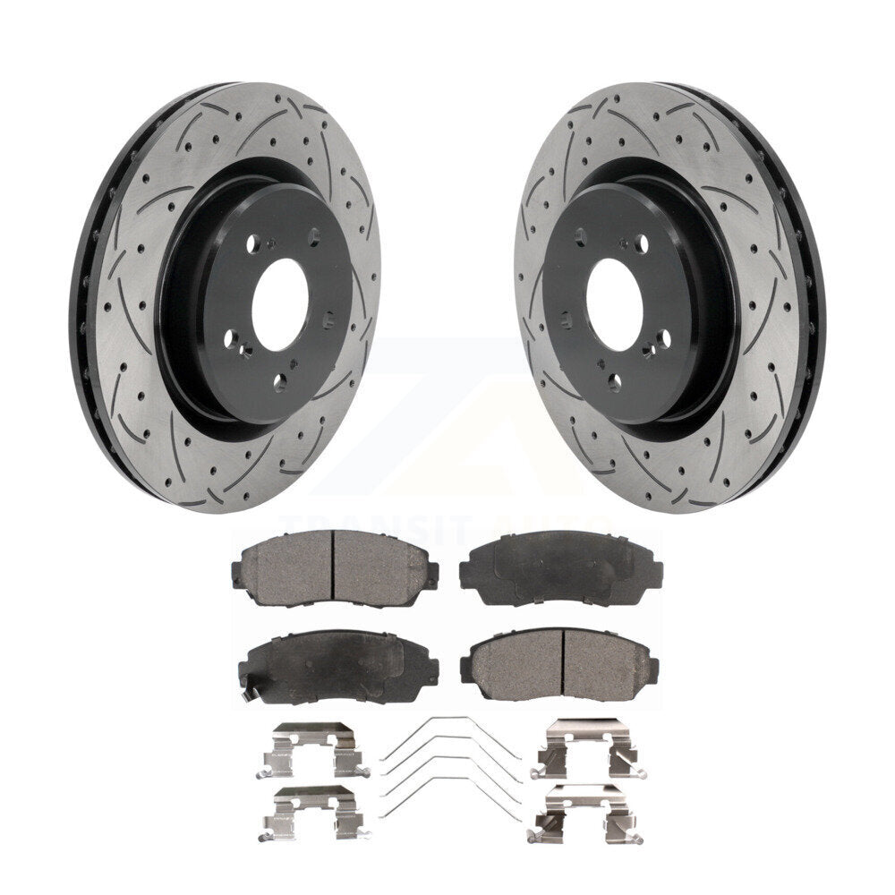 Kit de plaquettes en céramique pour Rotor de frein à disque, fente avant percée, pour Acura TLX 2021 2023 – 2.0