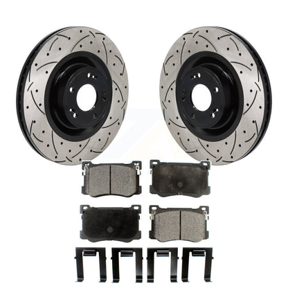 Kit de plaquettes en céramique pour Rotor de frein à disque, fente avant percée, pour Hyundai Genesis G80 5.0
