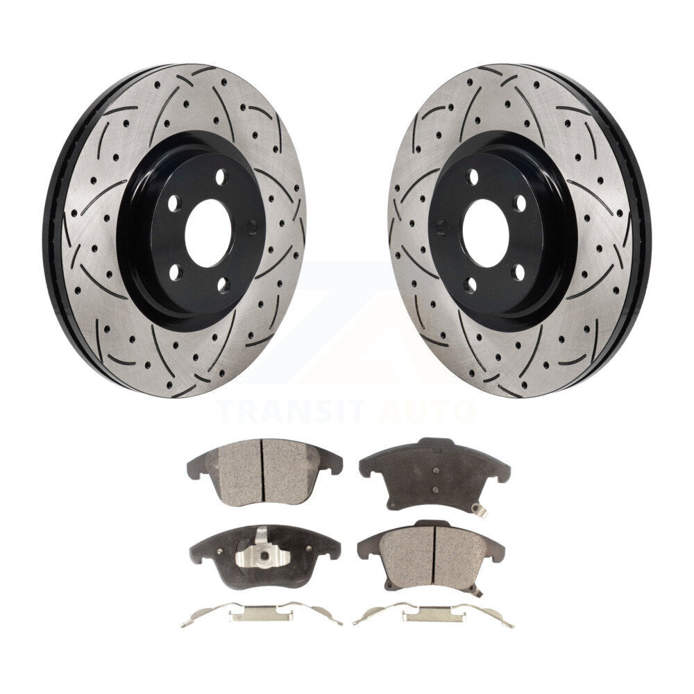 Kit de plaquettes en céramique pour Rotor de frein à disque, fente de perçage avant, pour Lincoln MKZ 2017 2020 – 2.0