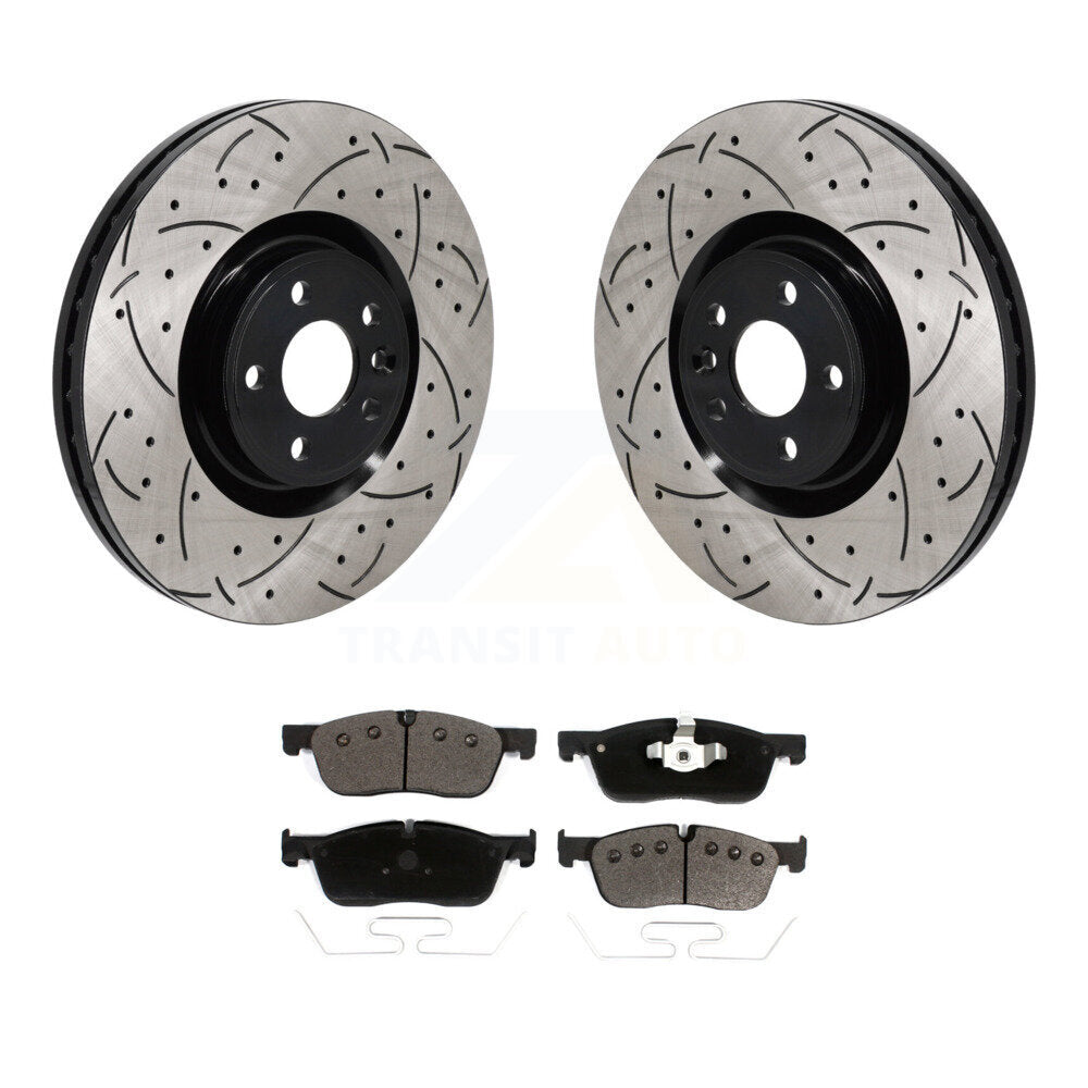 Kit de plaquettes en céramique pour Rotor de frein à disque, fente de perçage avant, pour Land Rover Discovery Spor