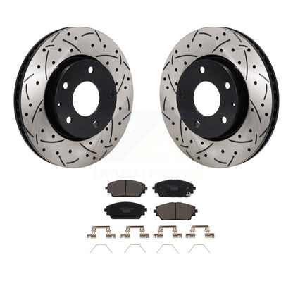 Kit de plaquettes en céramique pour Rotor de frein à disque, fente percée, revêtement avant, pour Mazda 3 Sport FW