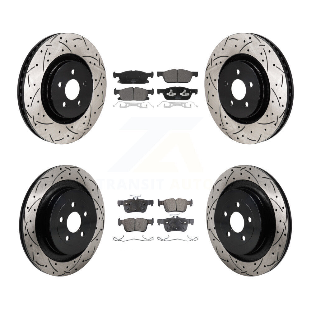 Kit de plaquettes en céramique pour rotors de frein avant et arrière, pour Ford Edge ST 19 avec 2.7