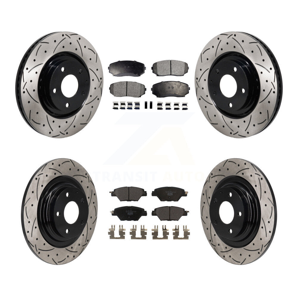 Kit de plaquettes en céramique pour Rotors de frein à disque, fente de perçage avant et arrière, pour Mazda CX-2016 – 2023
