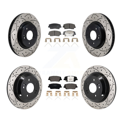 Kit de plaquettes de frein en céramique, Rotors de frein à fente avant et arrière, pour Genesis G70 Kia Stinge