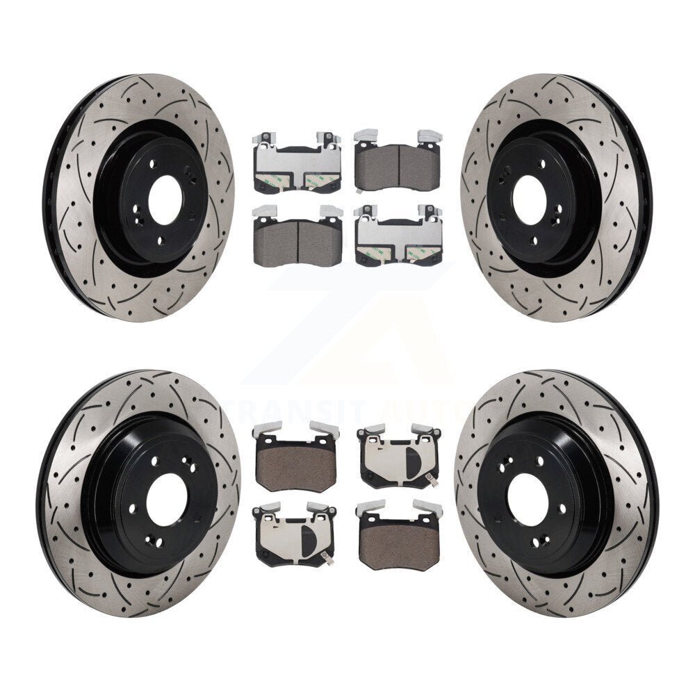 Kit de plaquettes en céramique pour Rotor de frein à disque, fente de perçage avant et arrière, pour Genesis G70 2022 3.3
