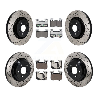 Kit de plaquettes en céramique pour Rotor de frein à disque, fente de perçage avant et arrière, pour Genesis G70 2022 3.3