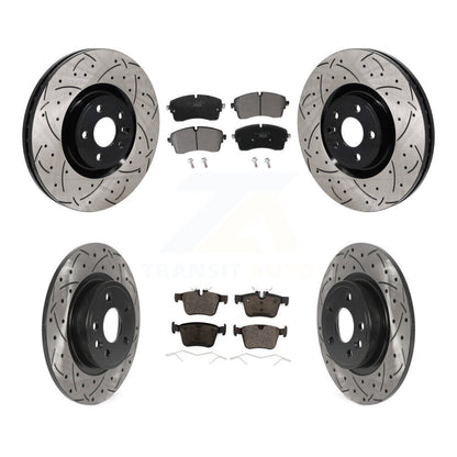 Kit de plaquettes en céramique pour Rotors de frein à disque, fente de perçage avant et arrière, pour Jaguar e-pac