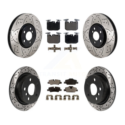 Kit de plaquettes en céramique pour Rotors de frein à disque à fente percée avant et arrière pour Mini Coope