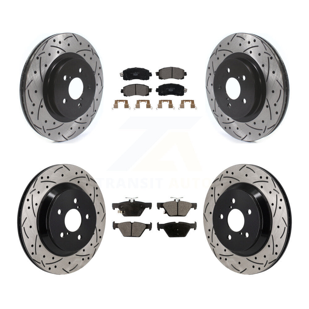 Kit de plaquettes en céramique pour Rotor de frein à disque, fente de perçage pour manteau avant et arrière, pour Subaru Crosstre
