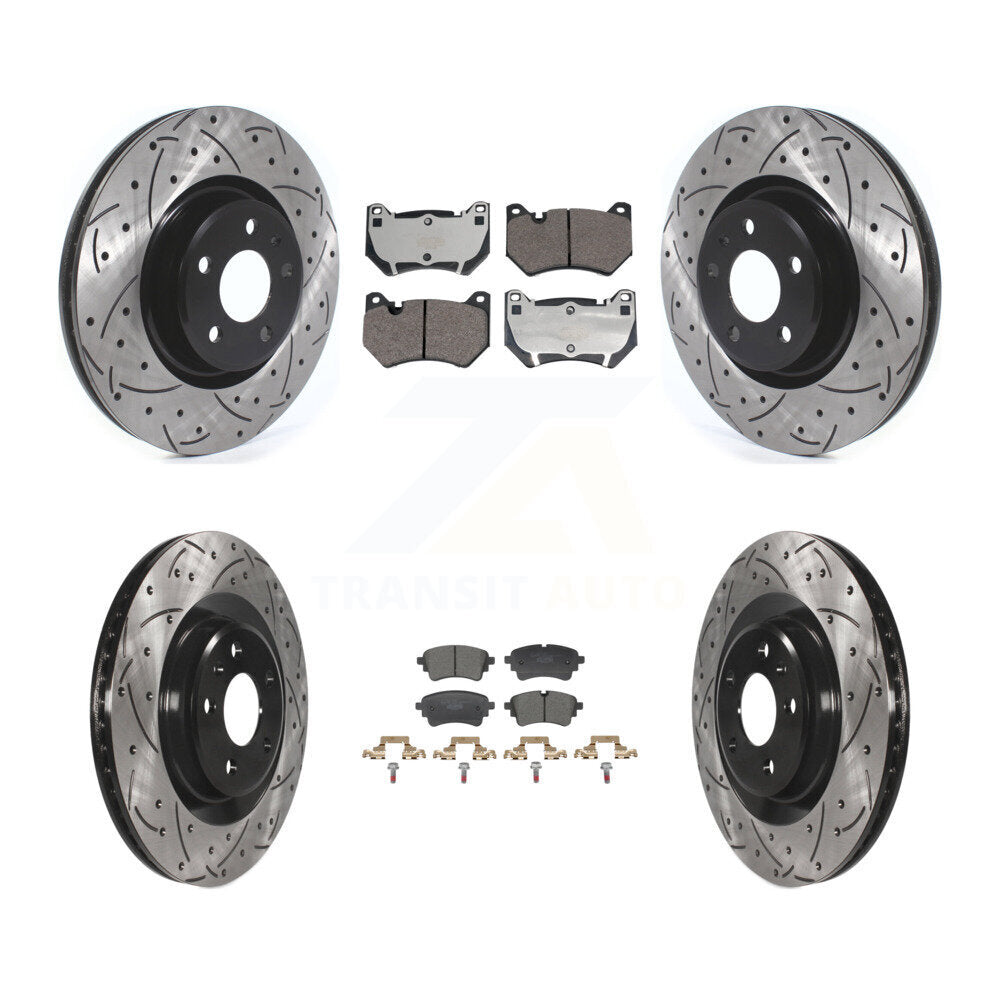 Kit de Rotor de frein à disque et de plaquettes en céramique, fente avant et arrière percée, pour Audi Q5 Sportbac