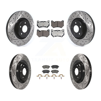 Kit de Rotor de frein à disque et de plaquettes en céramique, fente avant et arrière percée, pour Audi Q5 Sportbac